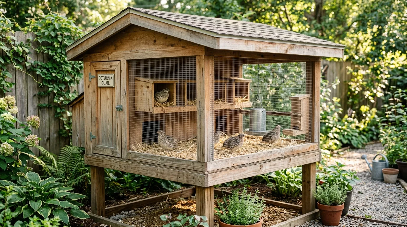 Raised-Floor Quail Pen